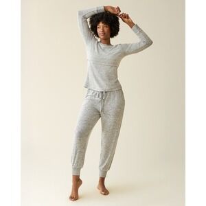 Kindred Bravely Cozyknit Nursing Pajama Lounge Set Grey Heather Small New W/ Tag